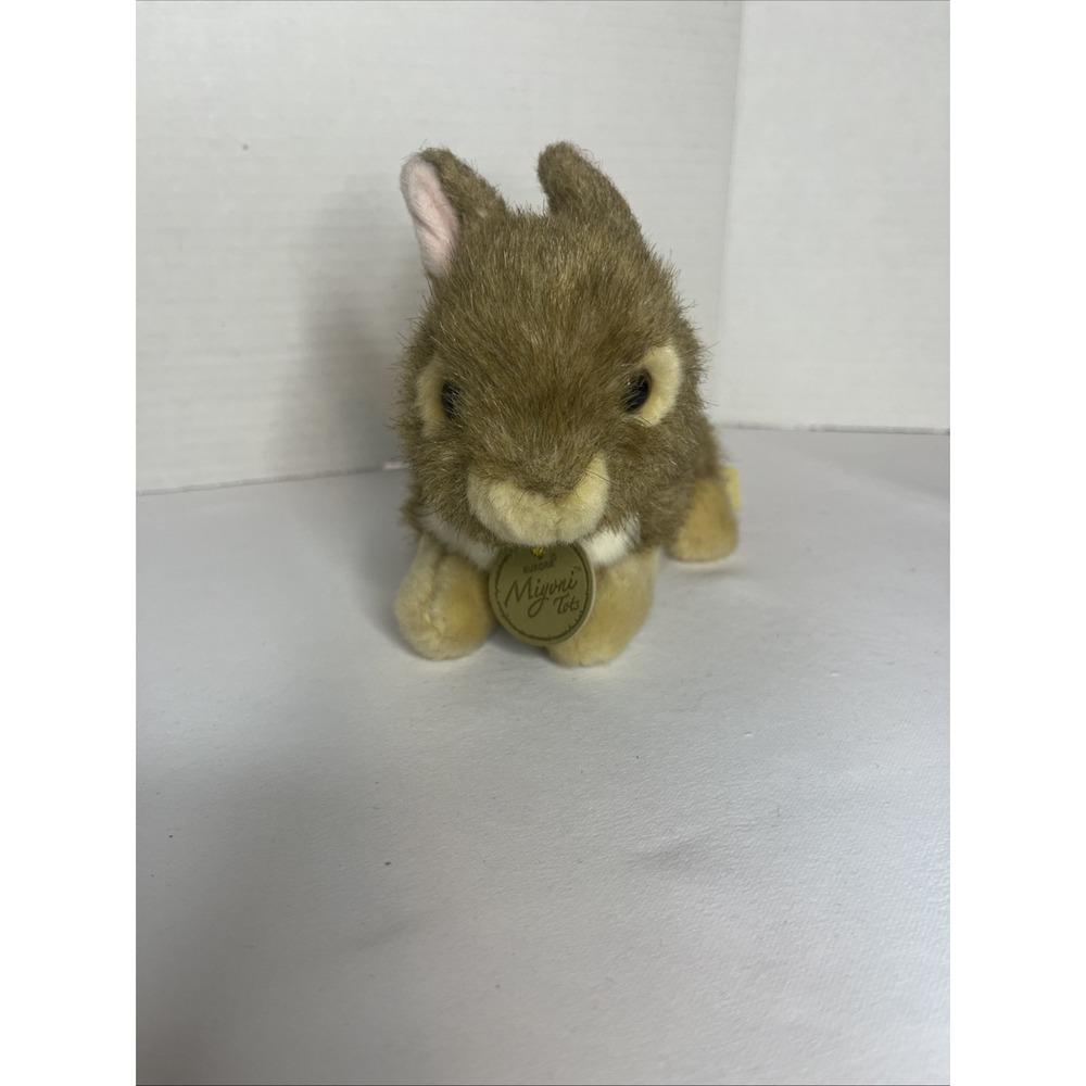 Miyoni By Aurora Brown Realistic Bunny Rabbit 9" Plush Stuffed Animal